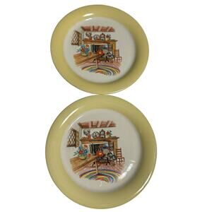 Homer Laughlin Colonial Kitchen Country Hearth 7" Small Plates Set / 2